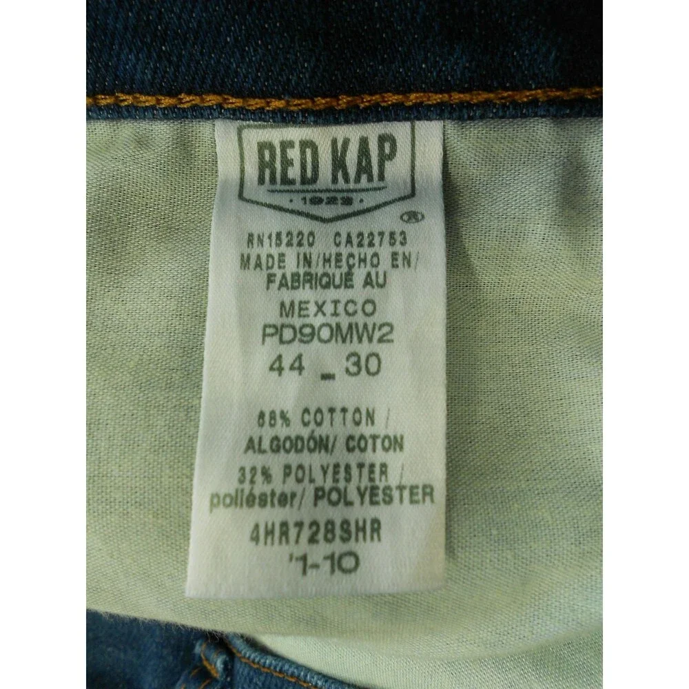 Red Kap Jeans  Men's Size 44x30 (Actual 40x29) Blue Denim Workwear Straight Leg